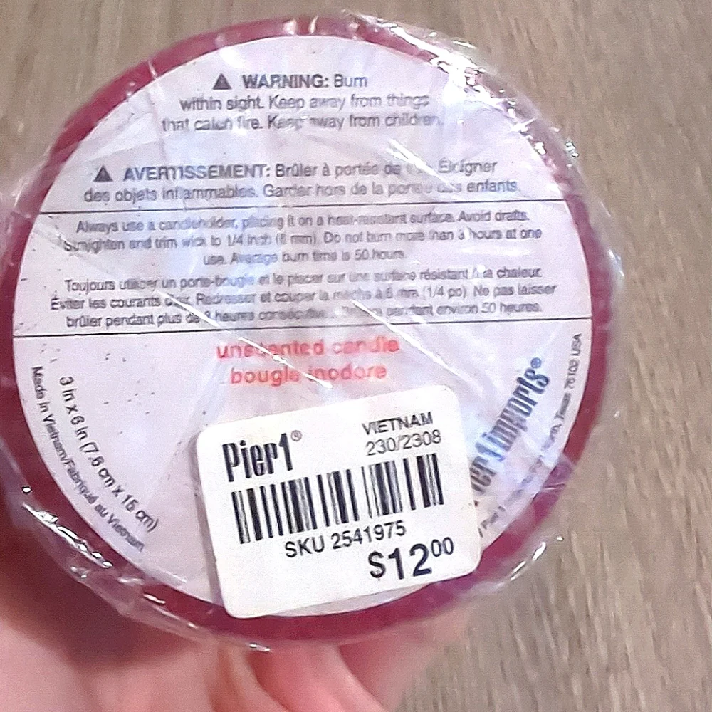Pier 1 Imports Snowflake Holiday Candle NWT